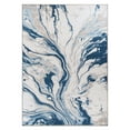 thumbnail image 2 of World Rug Gallery Contemporary Watercolor Wave Abstract Non Slip Area Rug - BLUE 7'10"x10', 2 of 8