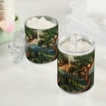 thumbnail image 2 of Yayeee 4 Pack Qtip Holder Bathroom Cotton Swab Canister with Lid Clear Dispenser Set, Retro Pine Tree, 2 of 6