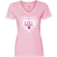 thumbnail image 3 of Inktastic Gigi Pink Valentine Hearts Women's V-Neck T-Shirt, 3 of 5