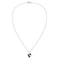 thumbnail image 4 of Passionate Cut-out Heart Black Onyx Inlay Sterling Silver Pendant Necklace, 4 of 6