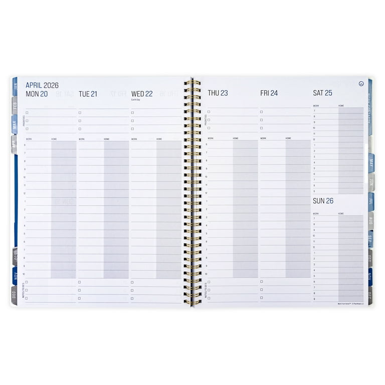 Work from Home Monthly Weekly Planner Large (8.75 x 11) Grey 15