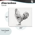 thumbnail image 4 of Stupell Industries Rustic Lodge Rooster in Charcoal Canvas Art, 20 x 16, by Leah Noel Art, 4 of 8