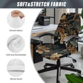 thumbnail image 5 of Xixirimido Retro Forest Camo Print Office Chair Covers, Stretch Computer Boss Chair Cover with Button High Back Chair Slipcover Anti-Dust Rotating Chair Cover for Home Office, Large, 5 of 6