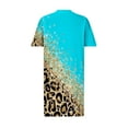 thumbnail image 4 of Robes pour Femmes 2024 Été Robe Oversize pour Col en V Décontractée Robes d'Été Poche Genou Manches Courtes avec Poches Rabais de 50 % Liquidation!, 4 of 5