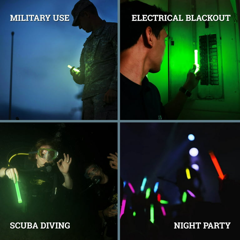 AIVANT Ultra Bright Large Glow Sticks - Long Last Lighting Over 12 Hours  for Parties and Kids Playing, Emergency Light Sticks for Hurricane  Supplies, Earthquake, Survival Kit and More 15PACK