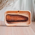 thumbnail image 4 of Rectangular Acacia Wood Low Salad Serving Bowl 2-Pack, 4 of 5