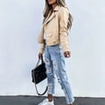thumbnail image 5 of Aimik Women's Faux Leather Moto Jacket Classic Asymmetrical Zip-Up Biker Coat with Belted Waist and Pockets Slim Fit Fall Outerwear, 5 of 6