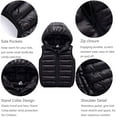 thumbnail image 4 of YUSHOW Boys Girls Warm Puffer Vest for Kids Lightweight Hooded Sleeveless Jacket Size 6-7, 4 of 8