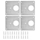 thumbnail image 1 of Juego de 4 placas de bisagra de acero inoxidable, placa lateral de bisagra para puerta de gabinete, soporte de reparación de bisagra para cocina casera, 1 of 15