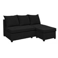 thumbnail image 4 of Sala Esquinera Modular El Bazar Store Tromso Negro 160x130 cm Lado Izquierdo ó Drecho Tela Lino nacional, 4 of 6
