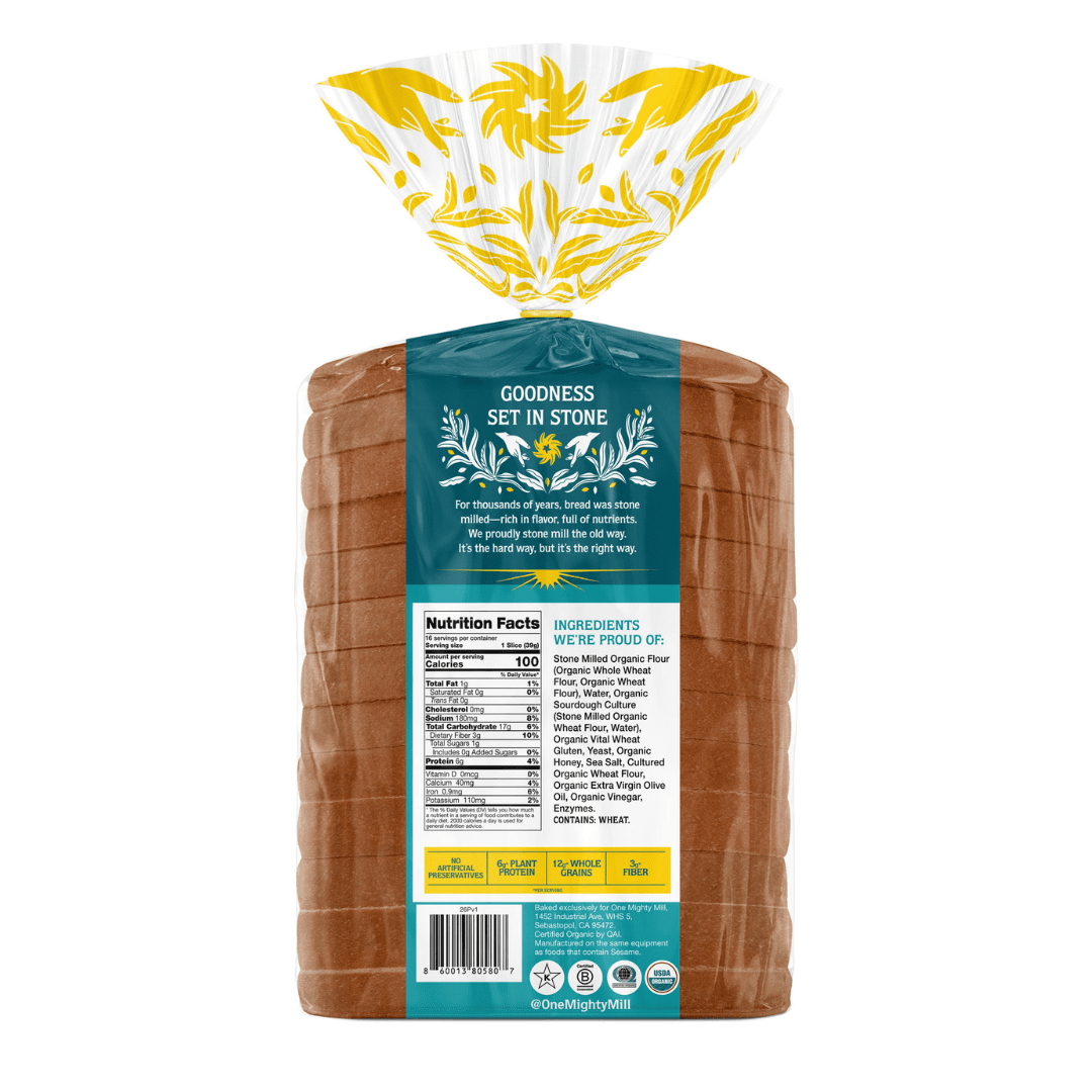 One Mighty Mill Stone Milled Sourdough Bread, 22 Ounce