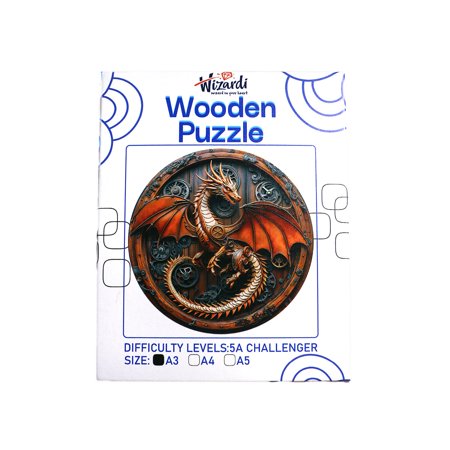 Steampunk Dragon - Jigsaw Wooden Puzzle by Wizardi F07N9-29