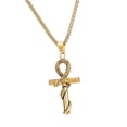 thumbnail image 3 of Cross Pendant Necklaces Meaningful Gift Hip Hop Music Style Chain Yinane collar de los hombres, 3 of 8