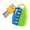 Blue, variant on Simulated Car Sound Effect Remote Control Key Fob - Realistic Engine Sounds and Lights, Interactive Pretend Play for Role-Playing as Driver