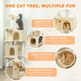 thumbnail image 4 of PawHut 63 Inch Cat Tree with Sisal Scratching Posts, Condos, Beige, 4 of 10