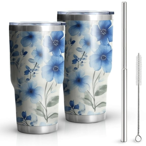 30oz Pioneer Flower Tumblers Stainless Steel Tumbler with Lid and Straw,Vacuum Insulated Double Wall Travel Tumbler Cups Mug with Cleaning Brush for Coffee,Tea