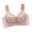 Pink, variant on hoksml Women's Floral Lace Wireless Bra, Adjustable Wide Straps Medium Support Comfort Bra with Contrast Trim and Decorative Buttons