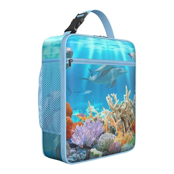 Professional Shark Lunch Bag - Ocean Insulated Reusable Box for Adults & Studengts | Leakproof Compact Cooler Tote with Multiple Pockets | Perfect for Office or School