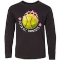 thumbnail image 3 of Inktastic Softball Princess- Tiara Long Sleeve Youth T-Shirt, 3 of 5