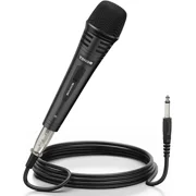 TONOR Dynamic Karaoke Microphone for Singing with 16.4ft XLR Cable, Metal Handheld Mic