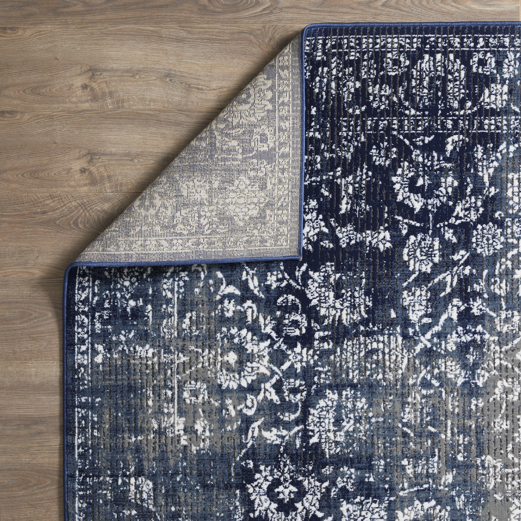 Loomaknoti Aysal Alazah 9' x 12' BLUE Floral Indoor Area Rug