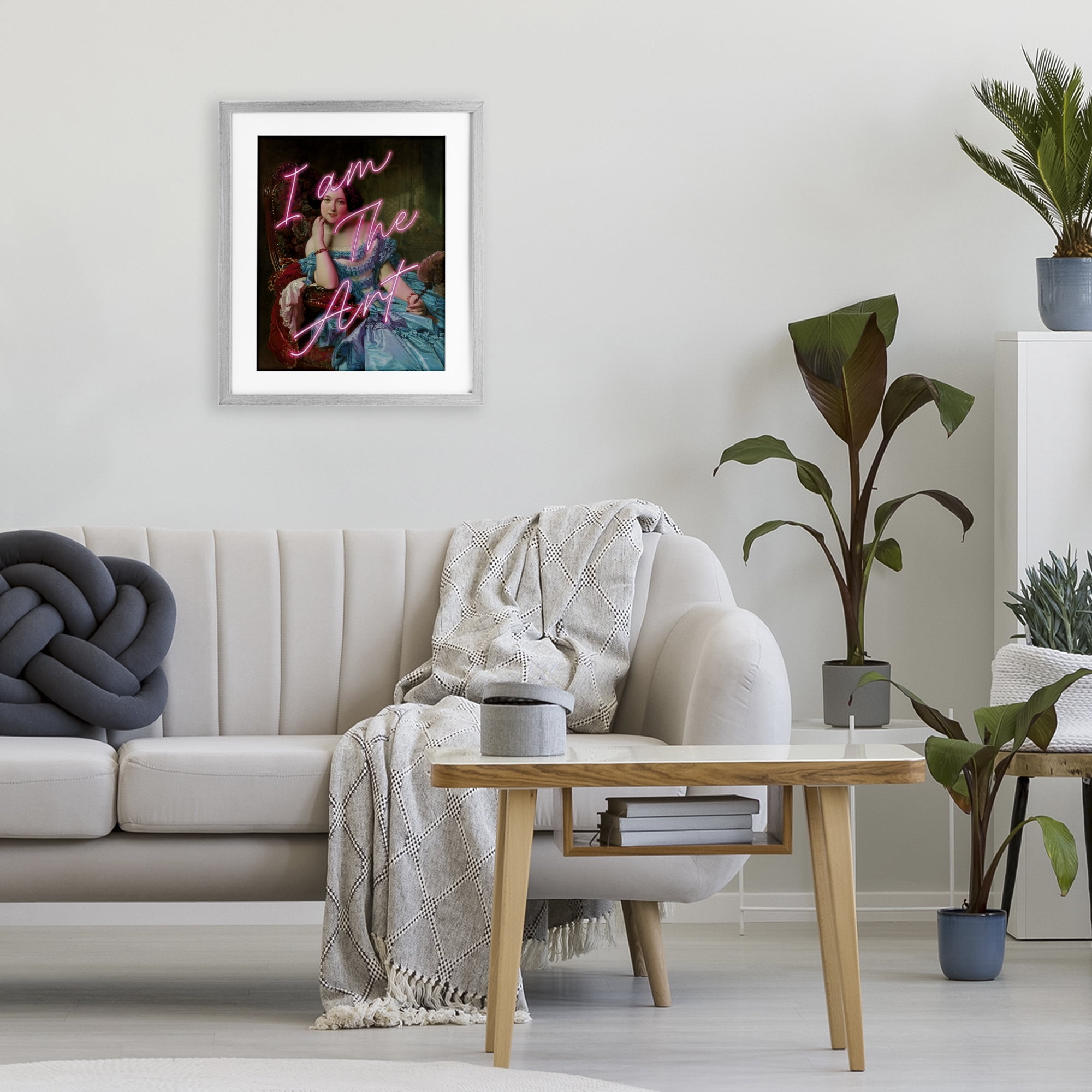 Stupell Industries I Am The Art Portrait Gray Framed Print Under Glass, design by Mary Urban
