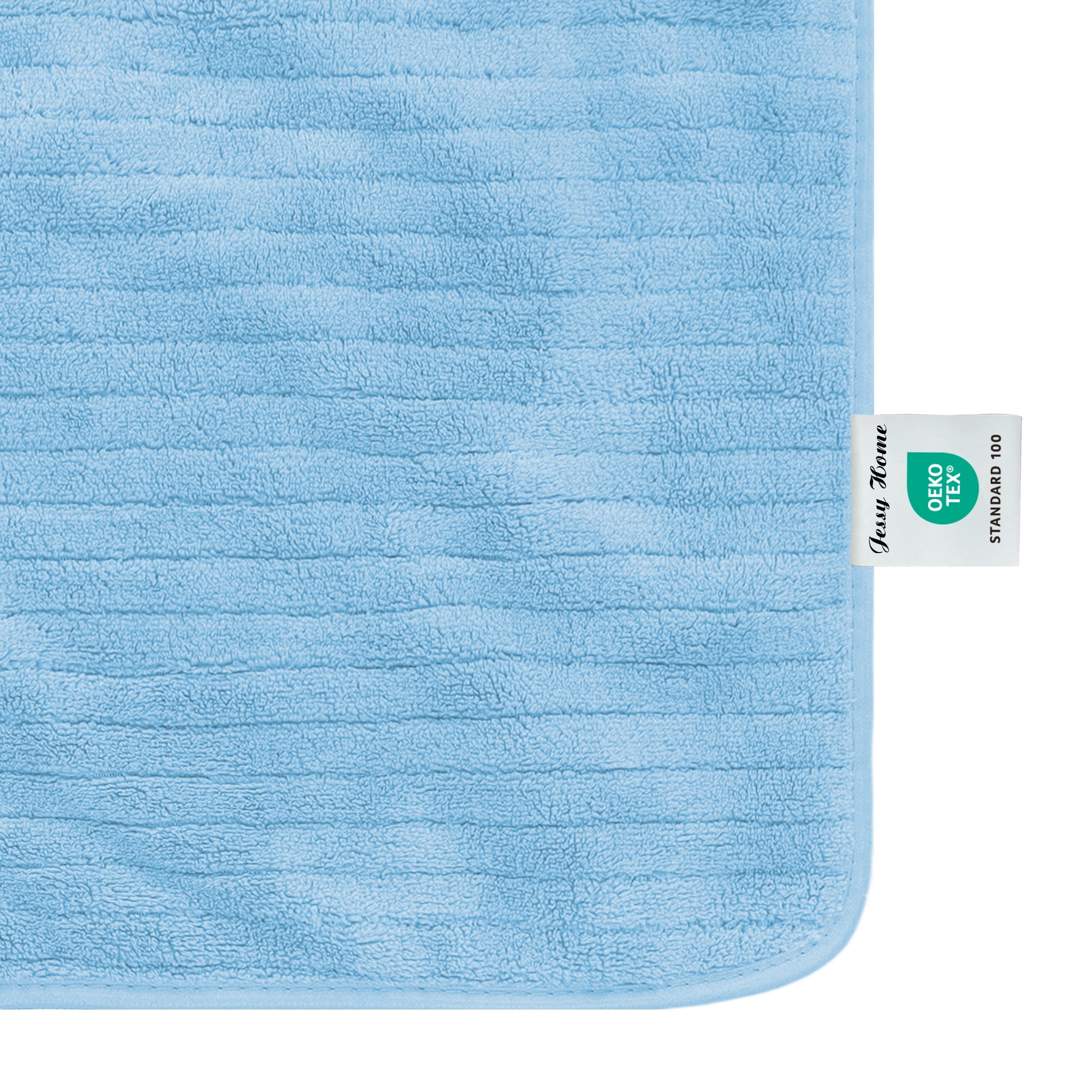 Jessy Home 2 Pack Blue Stripe Hand Towels Set