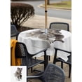 thumbnail image 6 of Square Outdoor Tablecloth with Umbrella Hole Funny Koala Outside Table Cloth Waterproof Patio Table Cover Cute Art Fun Lovely Animals on Toilets Zipper Tablecloths for Picnic Party Camping 54x54 Inch, 6 of 8