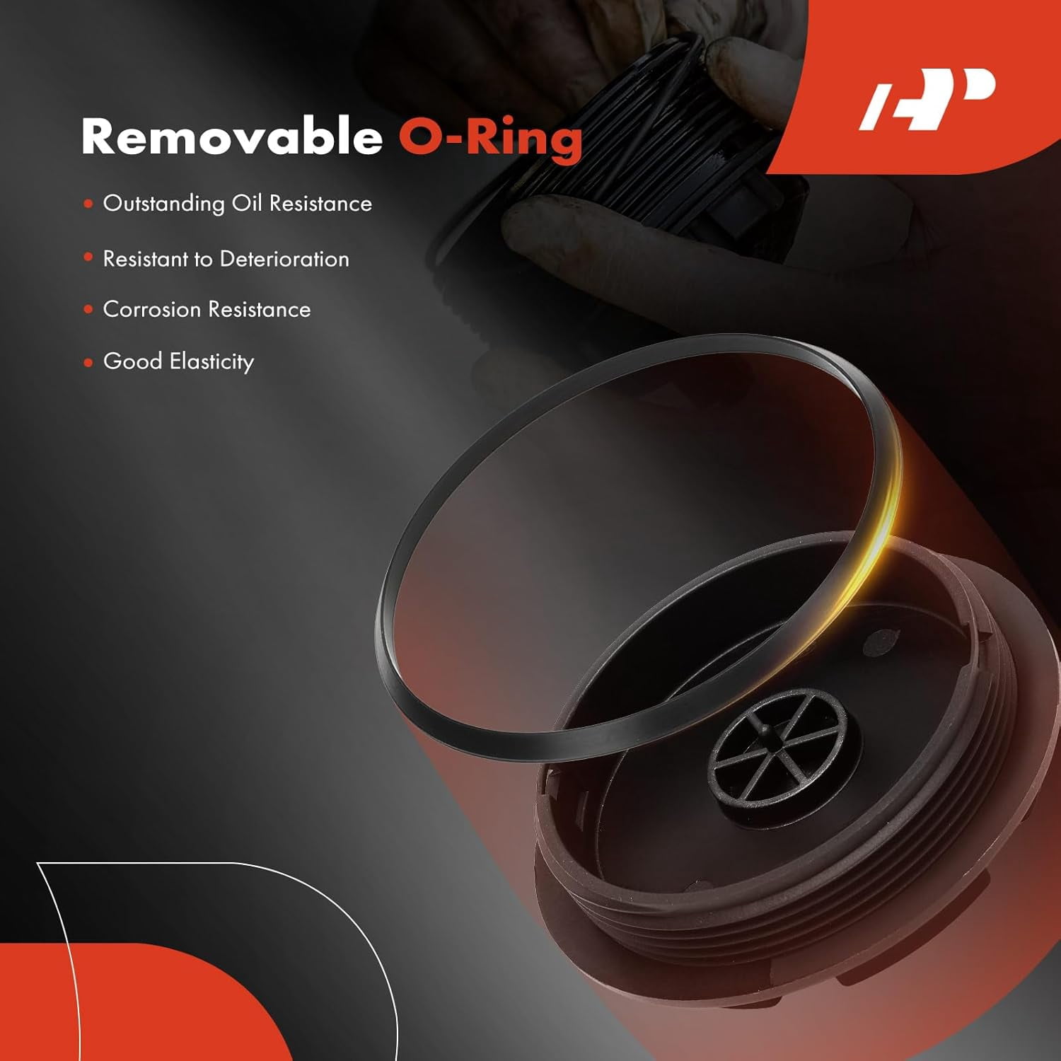 A-Premium Oil Filter Housing Cap Assembly Compatible with Ford F-250, F-350, F-250 HD, F-59 Commercial Stripped Chassis, F-Super Duty, E-350 Econoline & IC Corporation & International Harvester