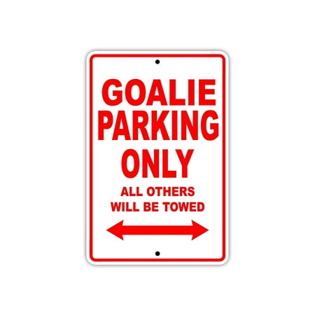 Goalie Hockey Player Parking Only Gift Decor Novelty Garage Metal Aluminum 8