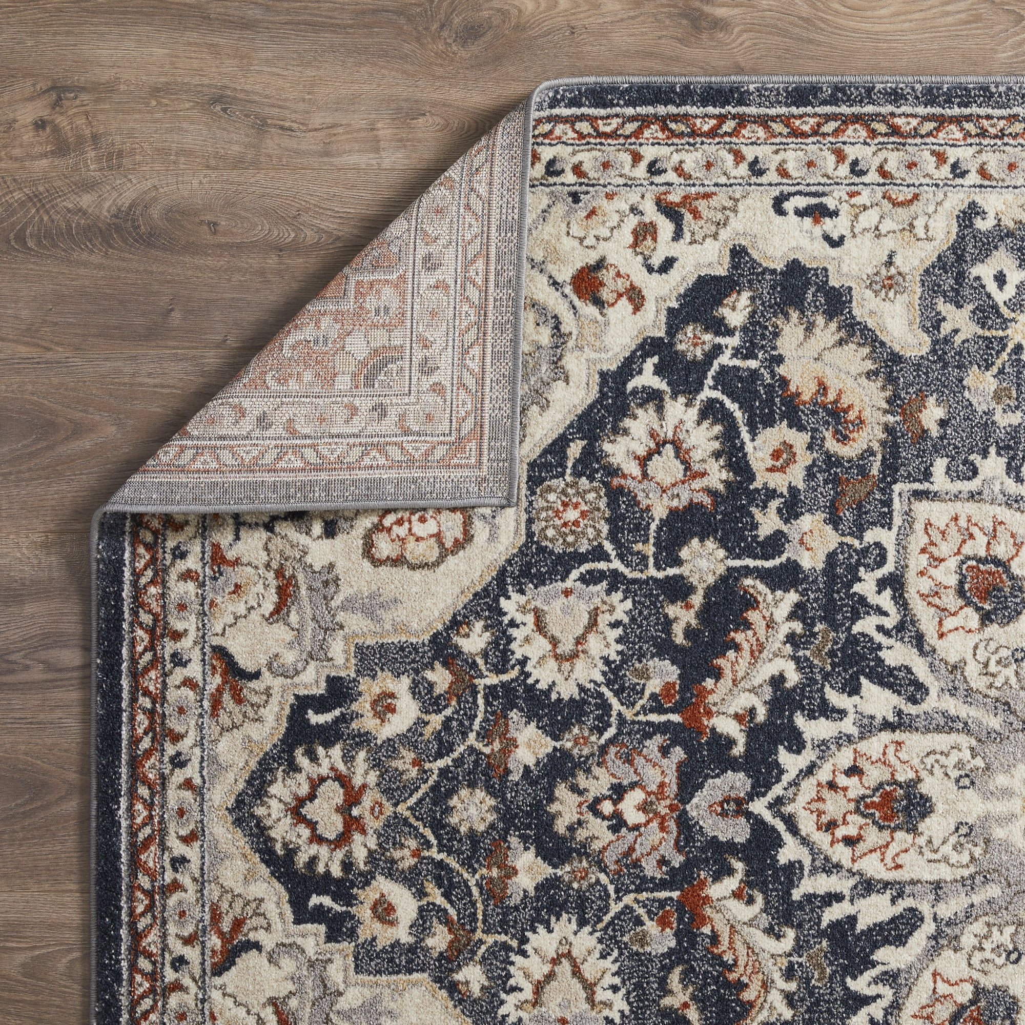Loomaknoti Malanie Charler 5' x 7' Blue Oriental Indoor Area Rug