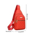 thumbnail image 3 of Backpack Travel Fashionable Chest Bag for Women Lightweight Large Capacity Fabric Waterproofing Sling Bag Convenient Crossbody Front Pack Up to Off 50% Clearance! Red, 3 of 6