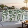 thumbnail image 4 of Spring Green Leaves Outdoor Waterproof Pillow Covers, Watercolor Botanical Eucalyptus Vine Decorative Rectangle Throw Pillowcase Sofa Cushion Sham for Patio/Couch/Chair, 20"x12" 2 Pack, 4 of 8