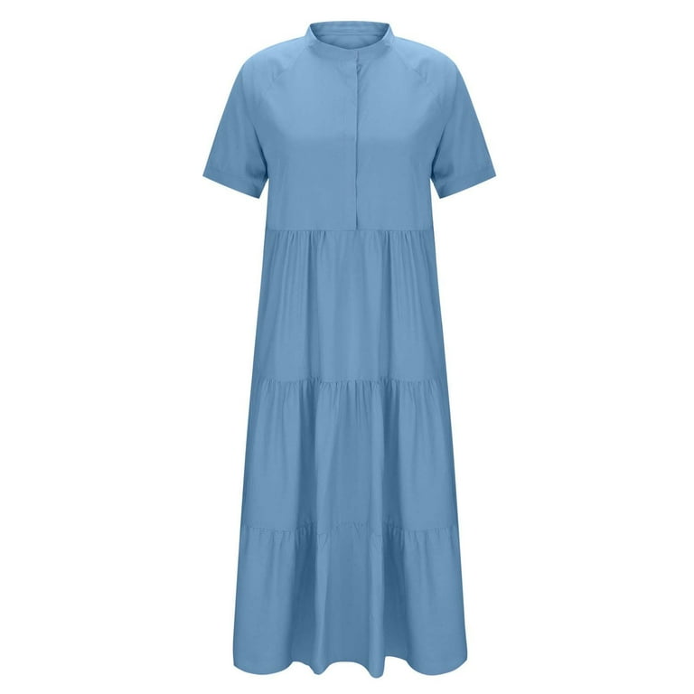 long sleeve dresses for the elderly Ladies long sleeve button through tie back dress by Rival. Green abstract pattern . Short fit 0522