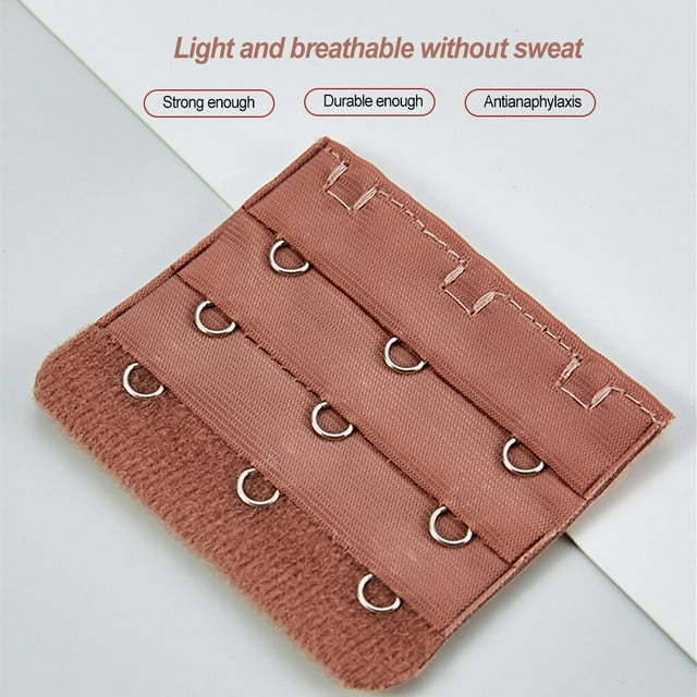 Extension Strap Bra Extender Buckle 3 Hook Women Accessories Length Intimates Clips. Practical Elastic Multicolor Clips Tight 3 Rows Underwear deep yellow