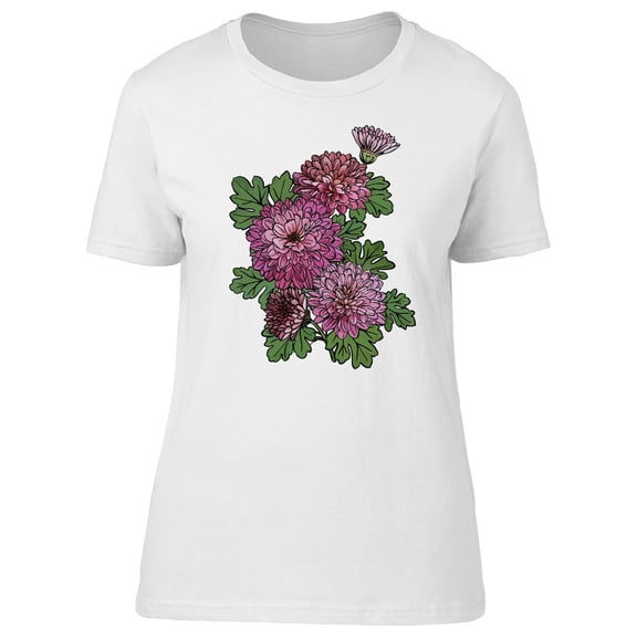 Beautiful Pink Violet Flowers Tee Women's -Image by Shutterstock