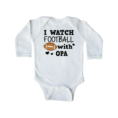 

Inktastic I Watch Football with My Opa Gift Baby Boy Long Sleeve Bodysuit