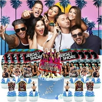 Jersey Shore Birthday Supplies Plates Decorations Decor Backdrop Banner Cake Topper Fans