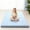 Floral Light Blue, variant on Japanese Futon Floor Mattress, 100% High Density Comfortable Foam, 3.5" Thicken Foldable Mattress Tatami Mat Sleeping Pad, Ideal for Comfort and Support, Kids Floor Lounger Pillow Bed Sofa