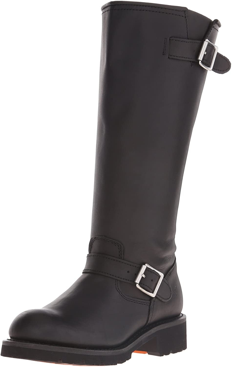 black knee high motorcycle boots