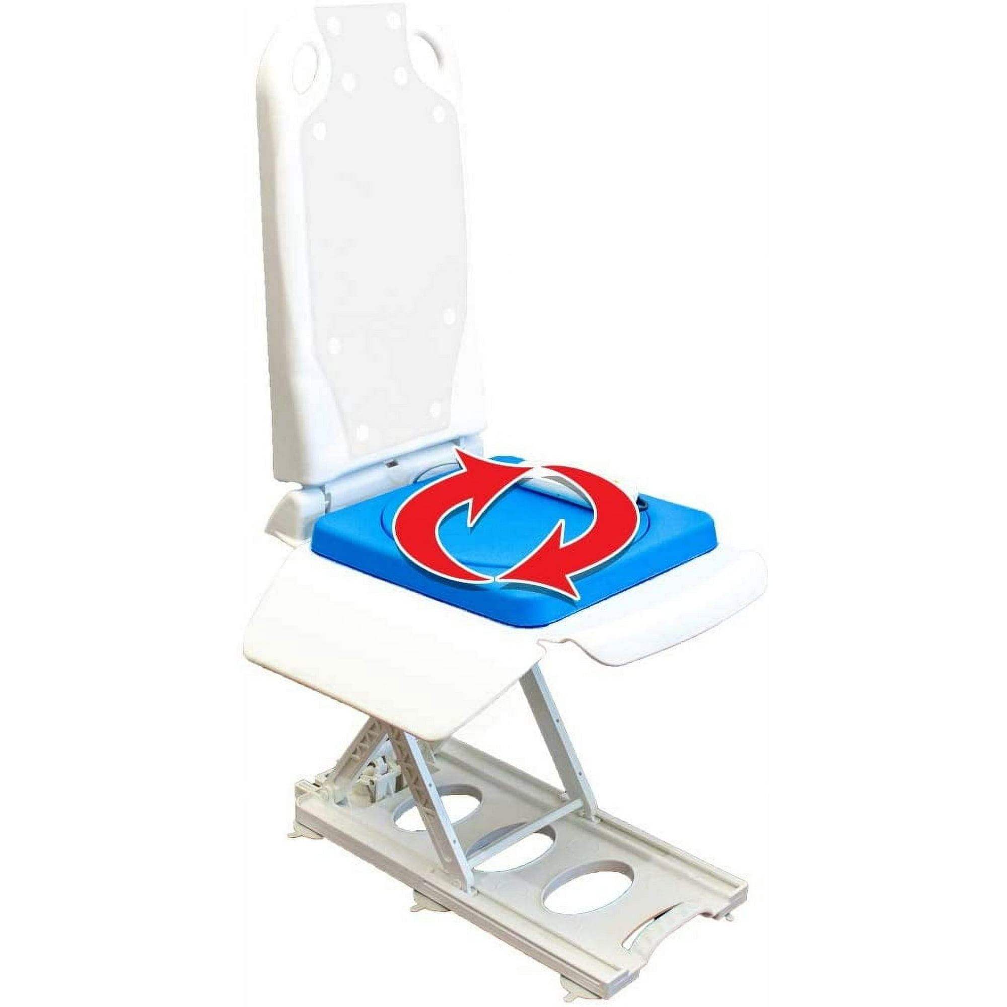 Platinum Health Tranquilo Premium Electric Bath Shower Lift with Padded SAFESWIVEL Rotating SEAT / Electric Recline 300lb Lifting Capacity Extra High Lifting Range up to 21.5 inches