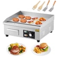 thumbnail image 1 of Qinaqin 18 In Commercial Electric Griddle 110V 1600 cm de Ancho Restaurant Teppanyaki Flat Top Grill Anchoith Shovels y Brushes Non-Stick Countertop Ajustable Temperature Control, 1 of 7