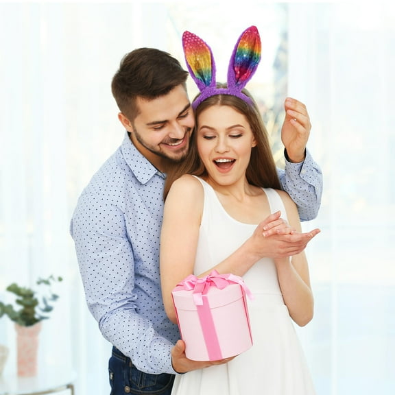 FRCOLOR Easter Bunny Ears Headbands Easter Rabbit Ear Hairband Spring Hair Hoop For Kids Easter Birthday Party Favors Cosplay Costume Decorations
