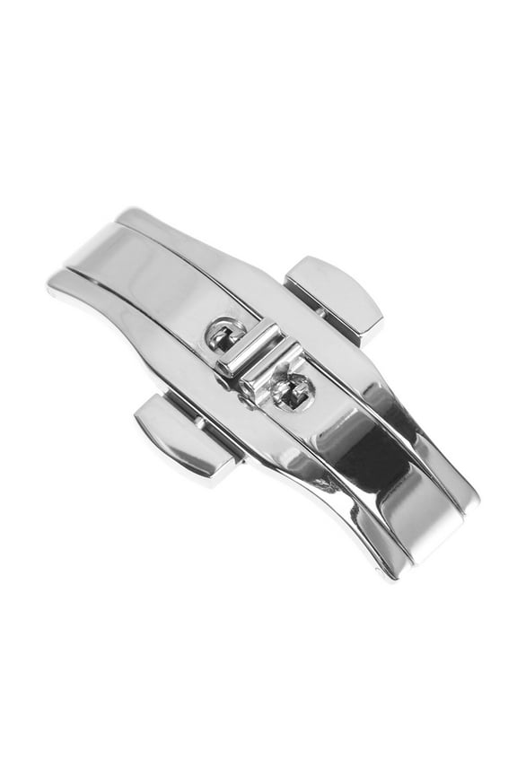 Stainless Steel Watch Buckle Double Push Button Deployment Clasp for Watch Band Strap