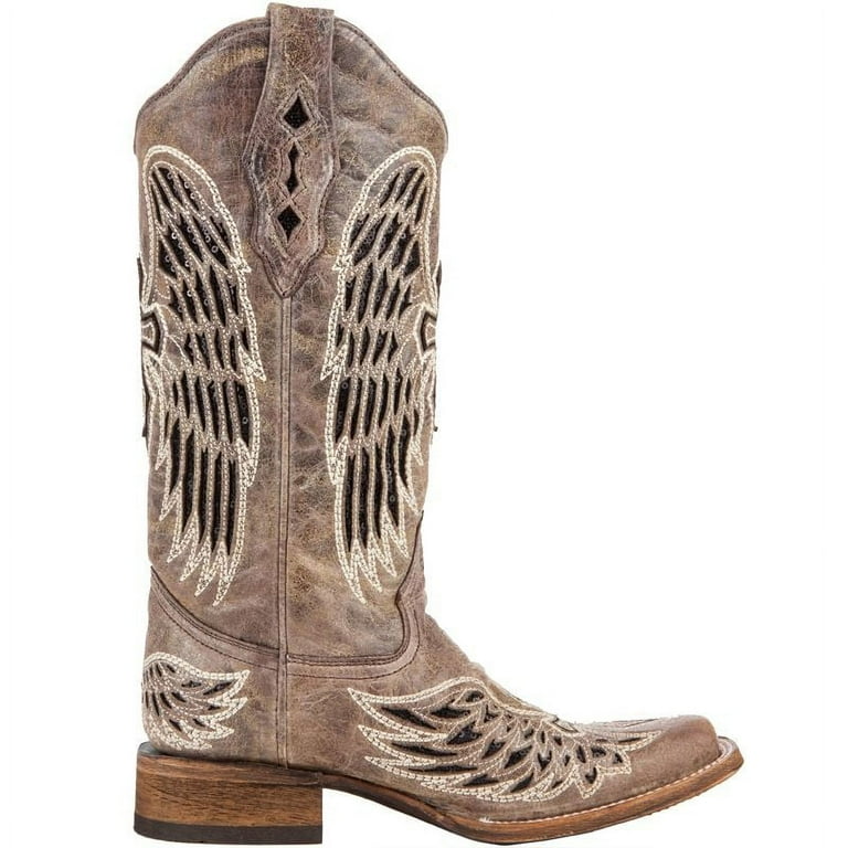 Black and hot sale brown corral boots