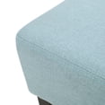 thumbnail image 4 of GDF Studio Lowry Contemporary Upholstered 27 Inch Backless Counter Stools, Set of 2, Light Blue Fabric and Dark Brown, 4 of 8