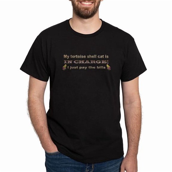 CafePress - Tortie In Charge Dark T Shirt - Men's Classic Cotton T-Shirts