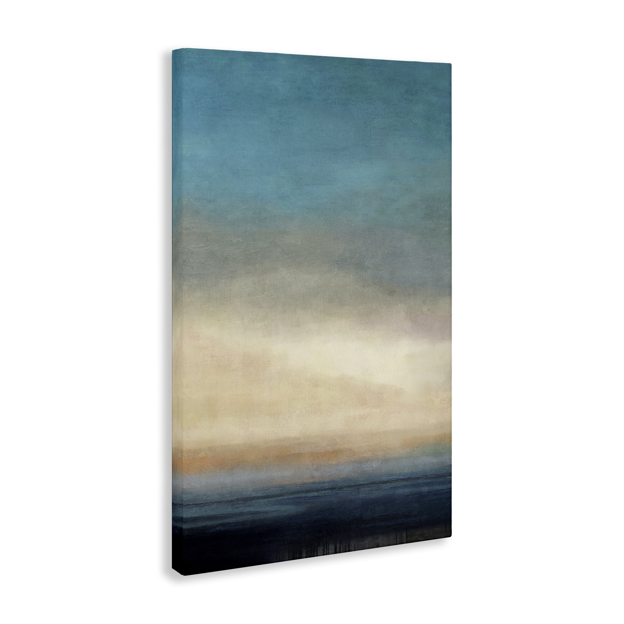 Stupell Industries Deep Blue Ocean Abstract Coastal Painting Gallery Wrapped Canvas Art Print Wall Art, 20 x 30