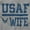 Sport Grey, variant on US Air Force USAF Wife Spouse Women's Graphic T Shirt Tees Brisco Brands S