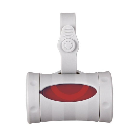 Ubbi Retractable Dog Poop Bag Holder and Dispenser with Silicone Strap Leash Attachment, Includes 2 Rolls of Lavender Scented Leakproof Waste Bags, Gray